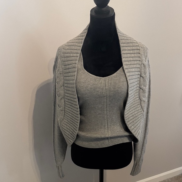 White House Black Market Sweaters - White House Black Market Light Gray Sweater Set